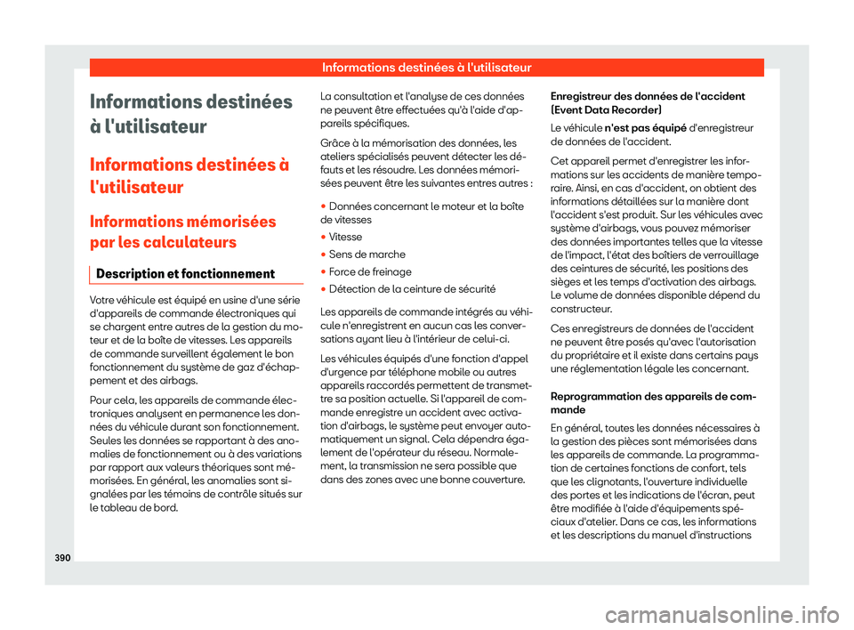 Seat Alhambra 2019 Manuel du propriétaire (in French) Informations destin Seat Alhambra 2019 Manuel du propriétaire (in French) Informations destin
