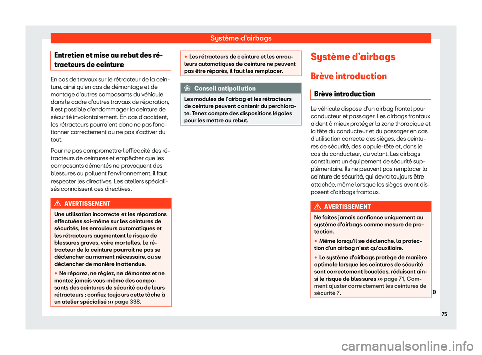 Seat Alhambra 2019 Manuel du propriétaire (in French) Syst Seat Alhambra 2019 Manuel du propriétaire (in French) Syst