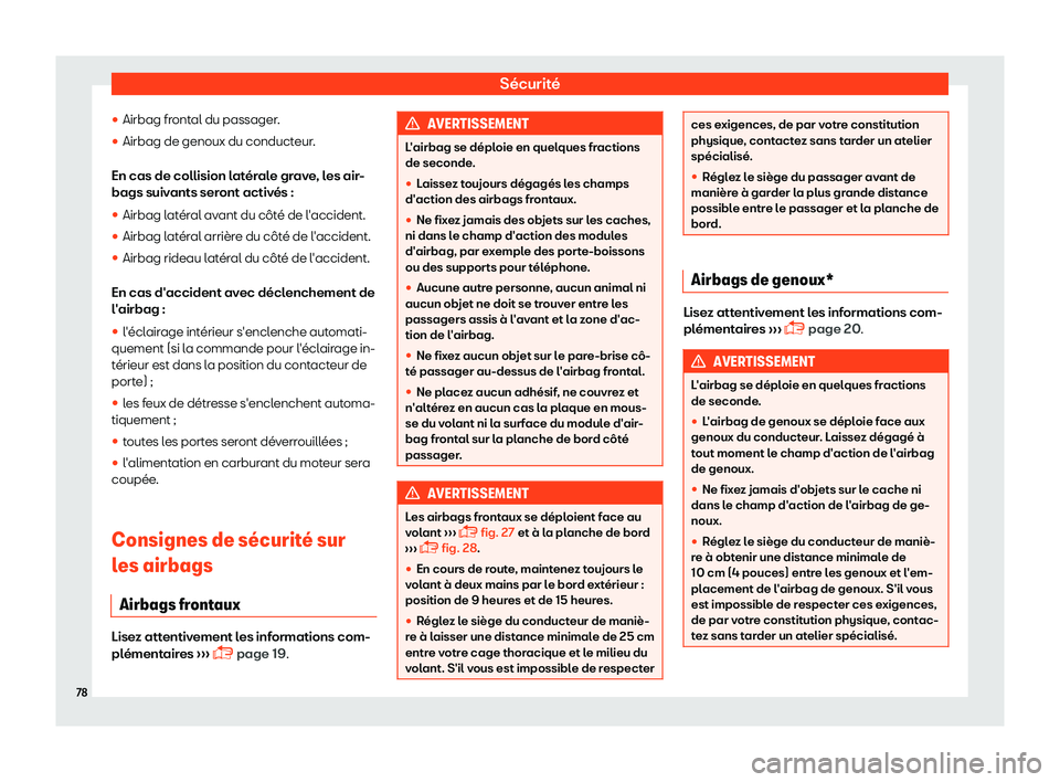 Seat Alhambra 2019 Manuel du propriétaire (in French) S Seat Alhambra 2019 Manuel du propriétaire (in French) S
