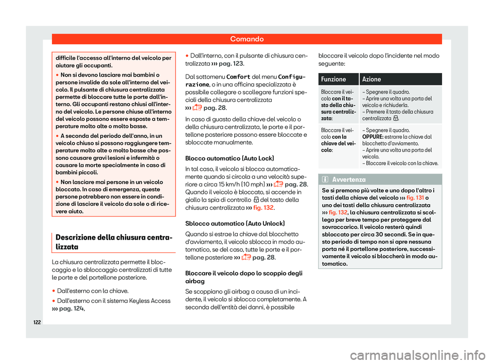 Seat Alhambra 2019  Manuale del proprietario (in Italian) Comando
difficile l