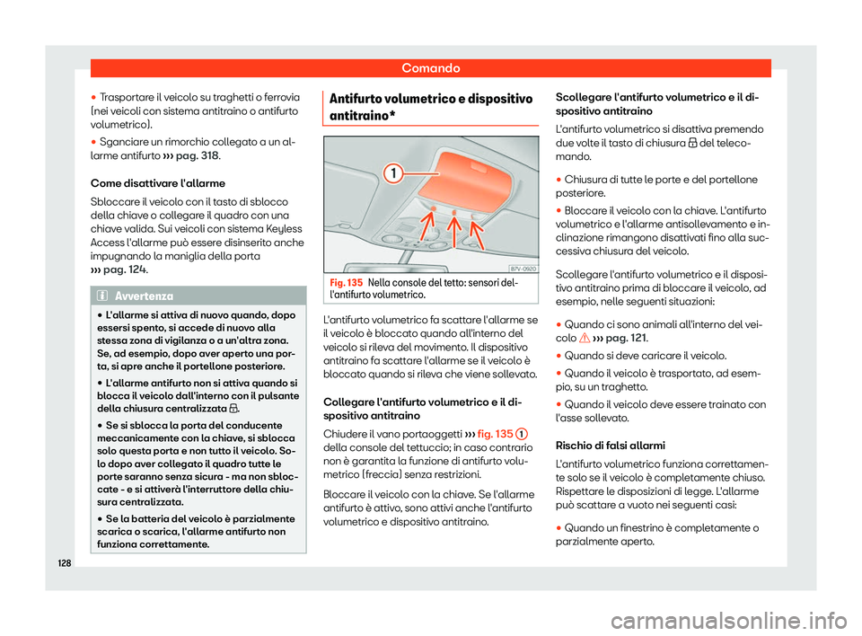 Seat Alhambra 2019  Manuale del proprietario (in Italian) Comando
