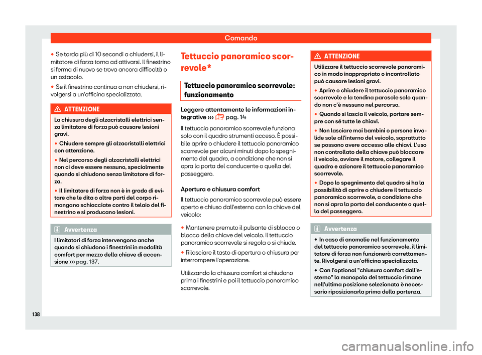 Seat Alhambra 2019  Manuale del proprietario (in Italian) Comando
