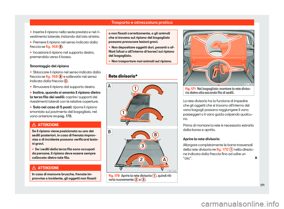 Seat Alhambra 2019  Manuale del proprietario (in Italian) Trasporto e attrezzatura pratica
