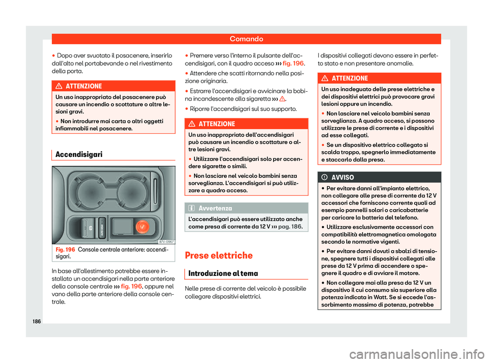 Seat Alhambra 2019  Manuale del proprietario (in Italian) Comando
