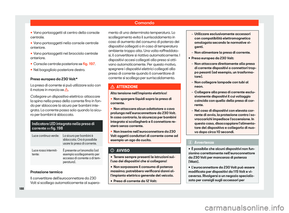 Seat Alhambra 2019  Manuale del proprietario (in Italian) Comando
