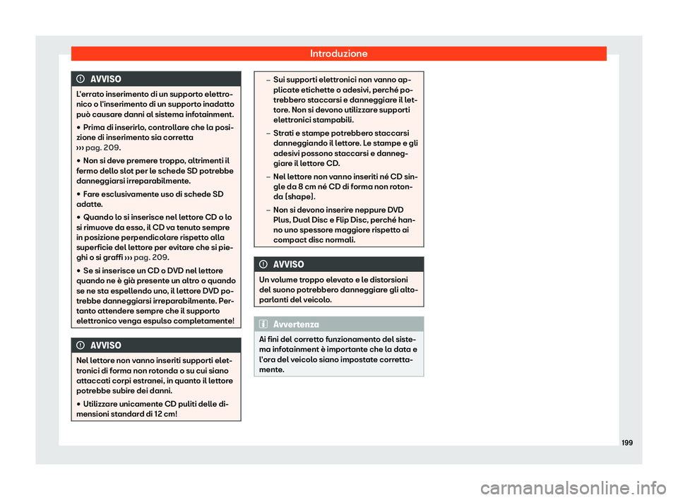 Seat Alhambra 2019  Manuale del proprietario (in Italian) Introduzione
AVVISO
L