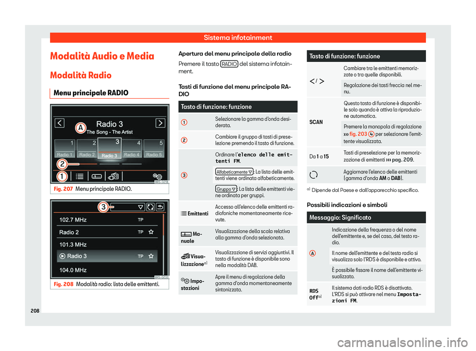 Seat Alhambra 2019  Manuale del proprietario (in Italian) Sistema infotainment
Modalit