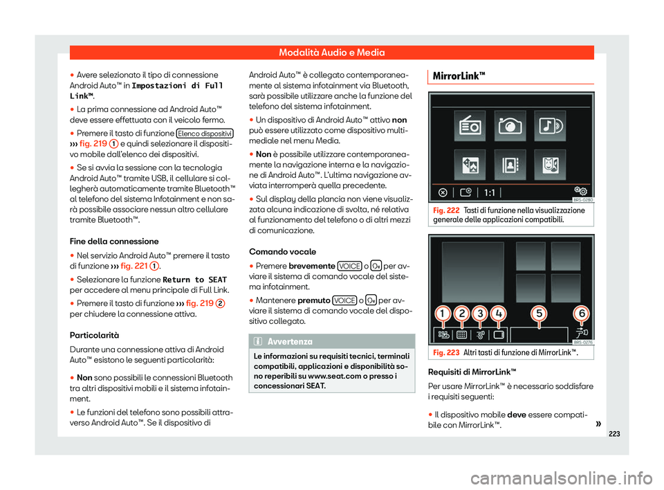 Seat Alhambra 2019  Manuale del proprietario (in Italian) Modalit
