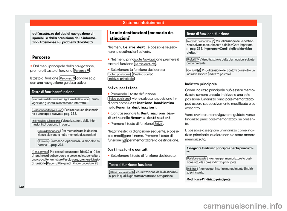 Seat Alhambra 2019  Manuale del proprietario (in Italian) Sistema infotainment
dall