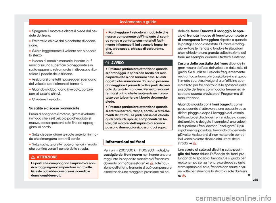 Seat Alhambra 2019  Manuale del proprietario (in Italian) Avviamento e guida
