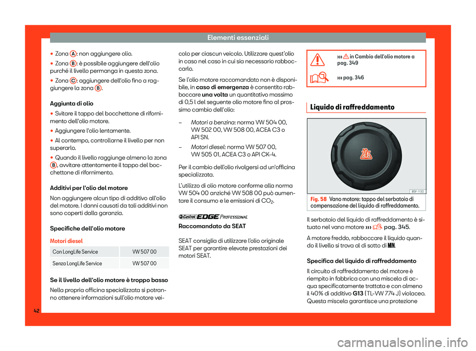 Seat Alhambra 2019  Manuale del proprietario (in Italian) Elementi essenziali
