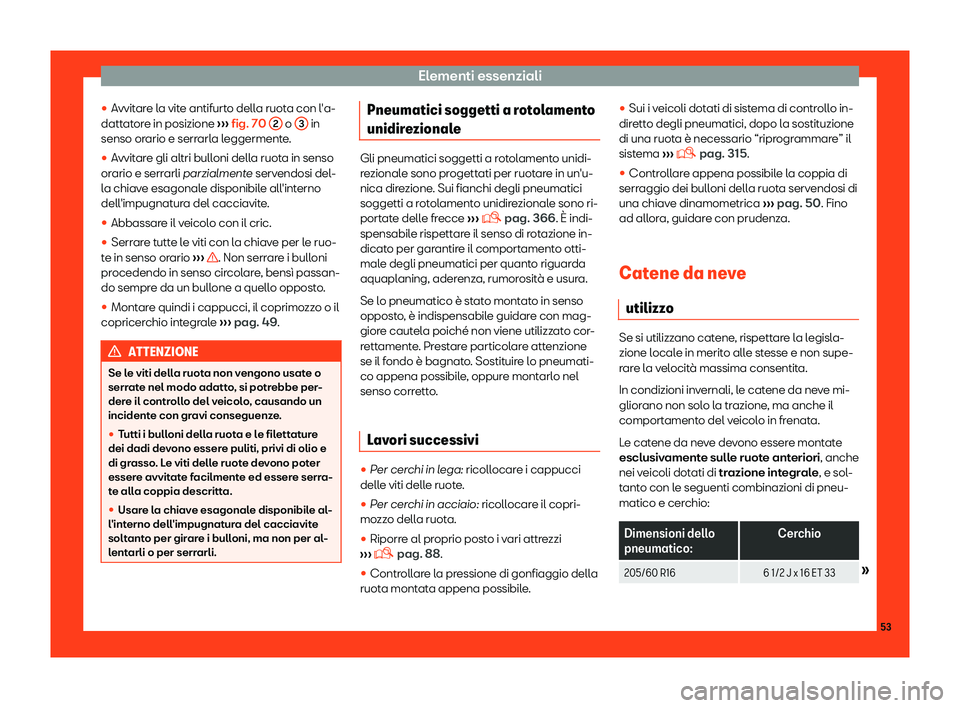 Seat Alhambra 2019  Manuale del proprietario (in Italian) Elementi essenziali

