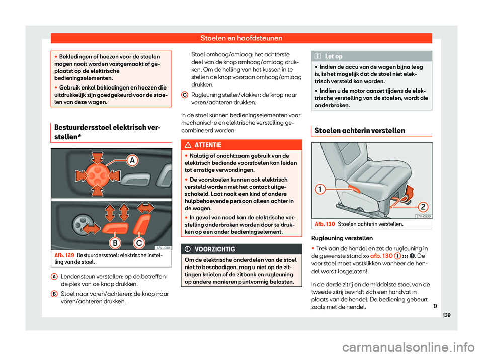 Seat Alhambra 2019  Handleiding (in Dutch) Stoelen en hoofdsteunen
