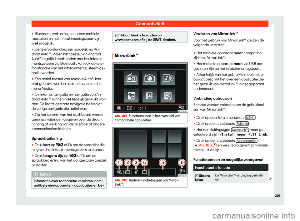 Seat Alhambra 2019  Handleiding (in Dutch) Connectiviteit
