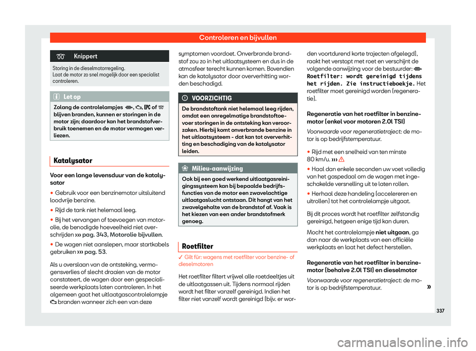 Seat Alhambra 2019  Handleiding (in Dutch) Controleren en b