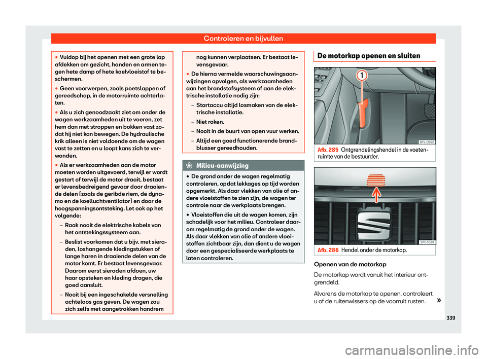 Seat Alhambra 2019  Handleiding (in Dutch) Controleren en b
