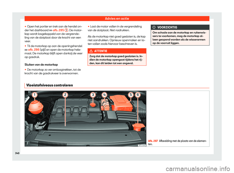 Seat Alhambra 2019  Handleiding (in Dutch) Advies en actie
