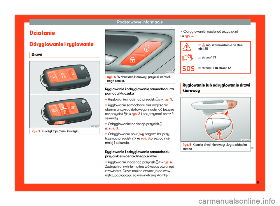 Seat Alhambra 2019  Instrukcja Obsługi (in Polish) Podstawowe informacje
Dzia