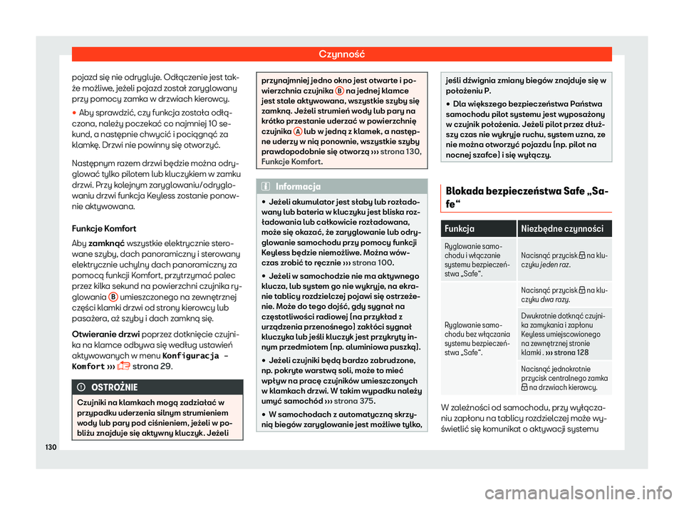 Seat Alhambra 2019  Instrukcja Obsługi (in Polish) Czynno