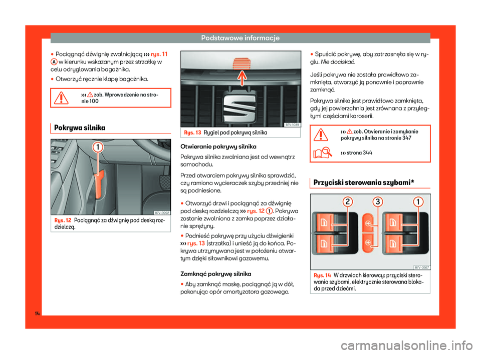 Seat Alhambra 2019  Instrukcja Obsługi (in Polish) Podstawowe informacje
