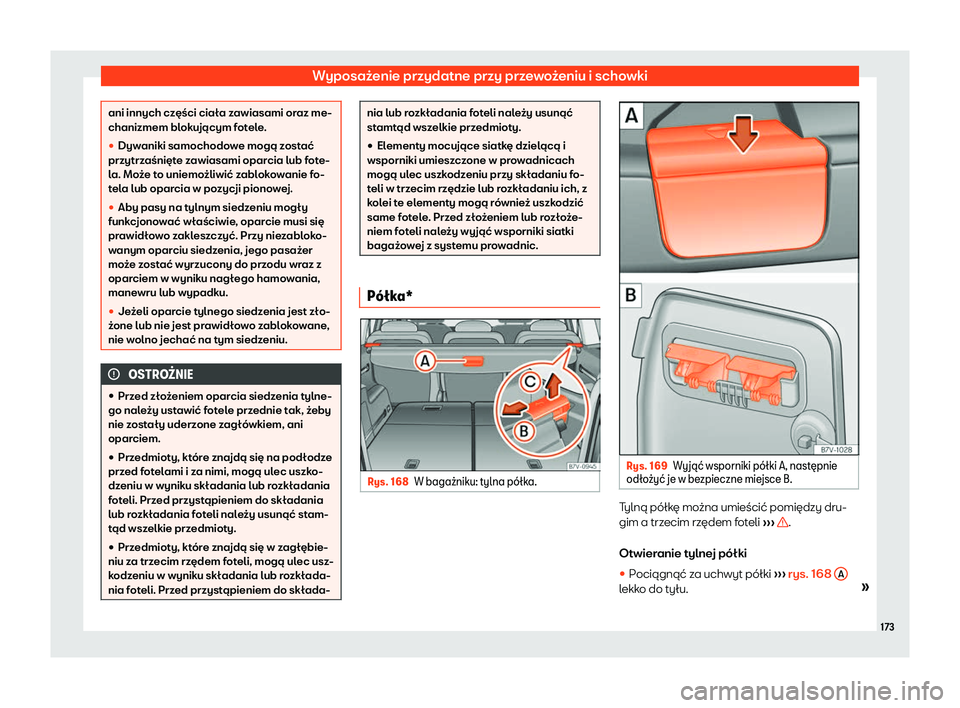 Seat Alhambra 2019  Instrukcja Obsługi (in Polish) Wyposa