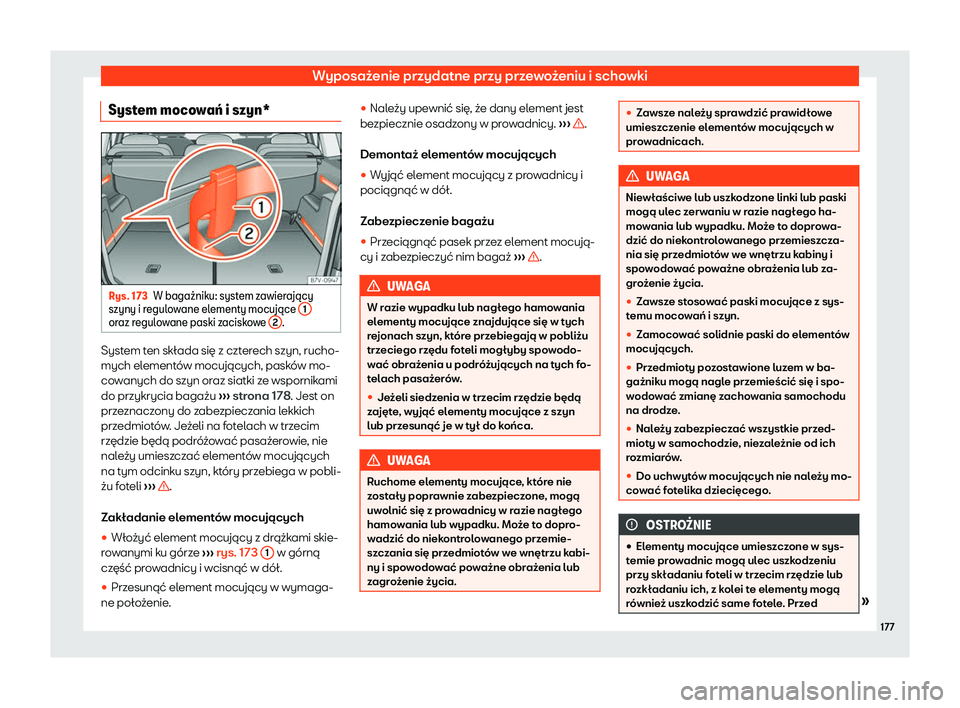 Seat Alhambra 2019  Instrukcja Obsługi (in Polish) Wyposa