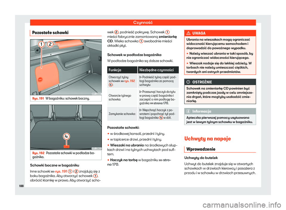 Seat Alhambra 2019  Instrukcja Obsługi (in Polish) Czynno