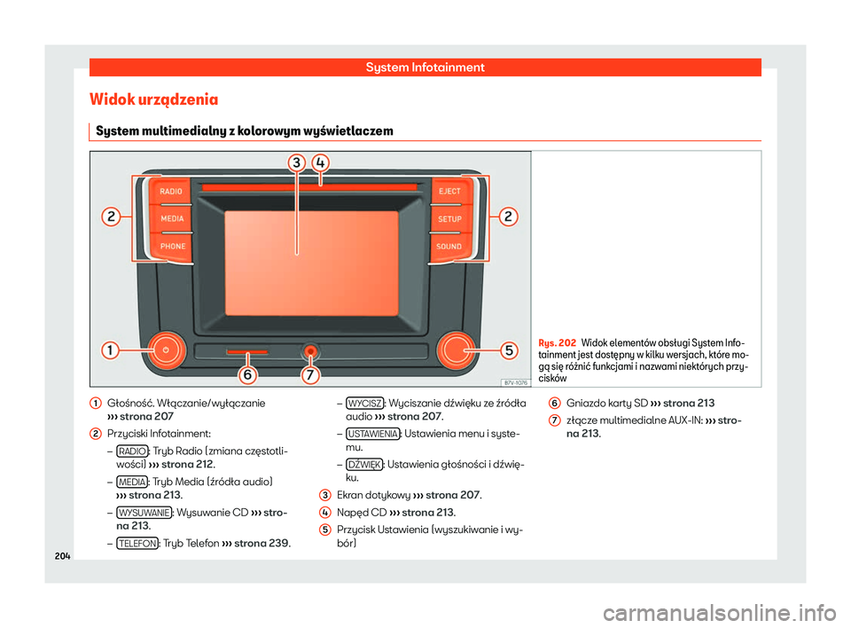 Seat Alhambra 2019  Instrukcja Obsługi (in Polish) System Infotainment
Widok urz