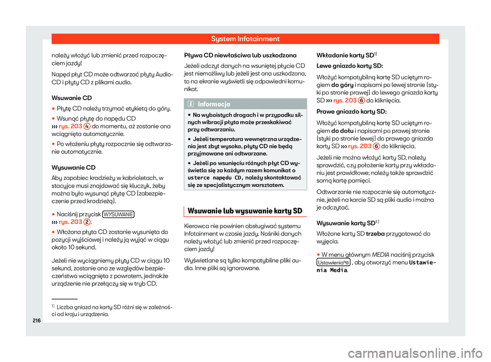 Seat Alhambra 2019  Instrukcja Obsługi (in Polish) System Infotainment
nale
