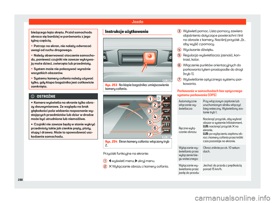 Seat Alhambra 2019  Instrukcja Obsługi (in Polish) Jazda
bie