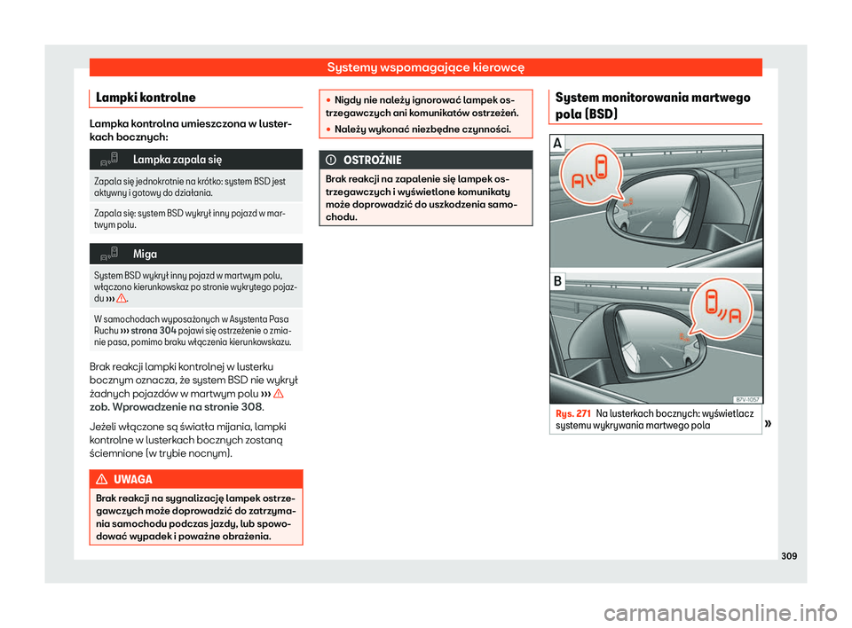 Seat Alhambra 2019  Instrukcja Obsługi (in Polish) Systemy wspomagaj