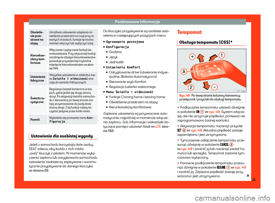 Seat Alhambra 2019  Instrukcja Obsługi (in Polish) Podstawowe informacje
O