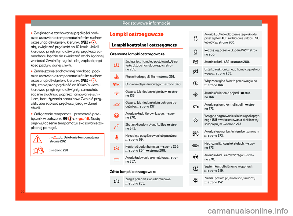 Seat Alhambra 2019  Instrukcja Obsługi (in Polish) Podstawowe informacje
