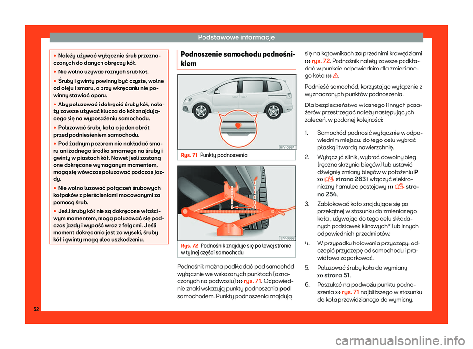 Seat Alhambra 2019  Instrukcja Obsługi (in Polish) Podstawowe informacje

