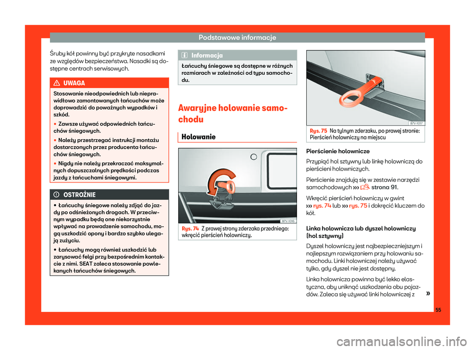 Seat Alhambra 2019  Instrukcja Obsługi (in Polish) Podstawowe informacje
