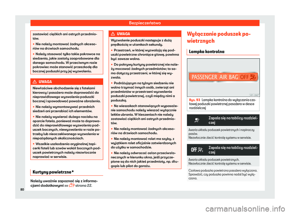 Seat Alhambra 2019 Instrukcja Obsługi (in Polish) Bezpiecze Seat Alhambra 2019 Instrukcja Obsługi (in Polish) Bezpiecze