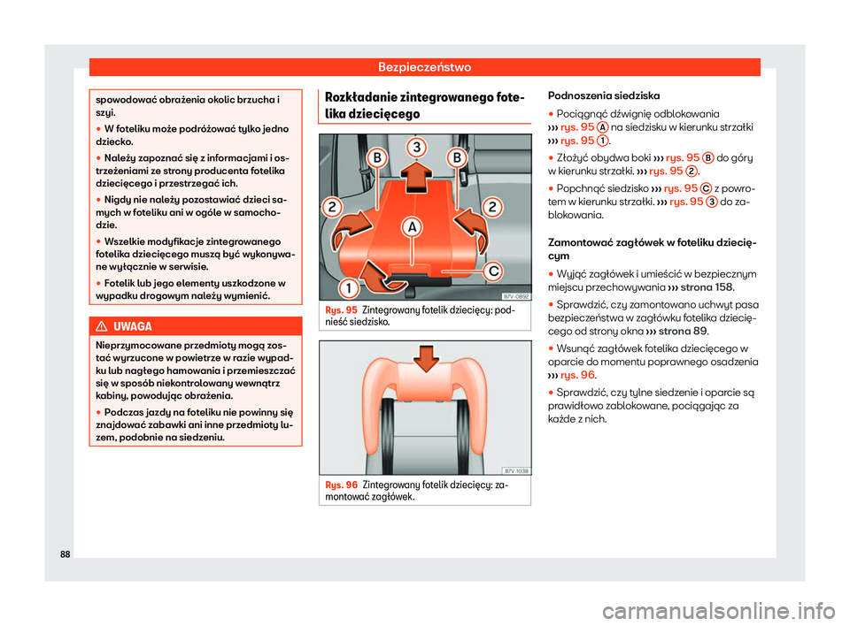 Seat Alhambra 2019 Instrukcja Obsługi (in Polish) Bezpiecze Seat Alhambra 2019 Instrukcja Obsługi (in Polish) Bezpiecze