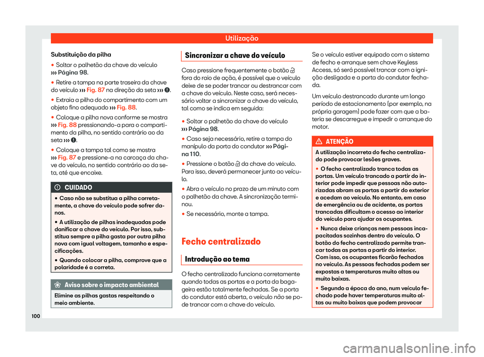 Seat Alhambra 2019  Manual do proprietário (in Portuguese)  Utiliza