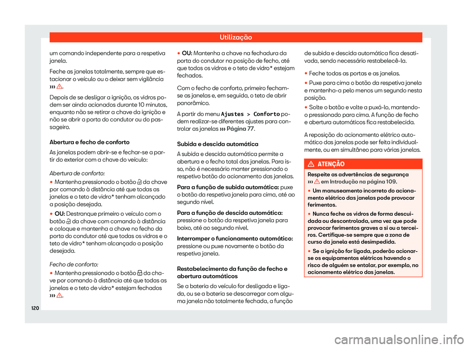 Seat Alhambra 2019  Manual do proprietário (in Portuguese)  Utiliza