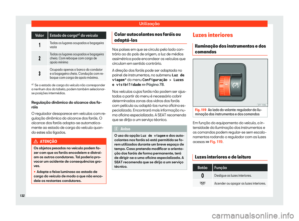 Seat Alhambra 2019  Manual do proprietário (in Portuguese)  Utiliza