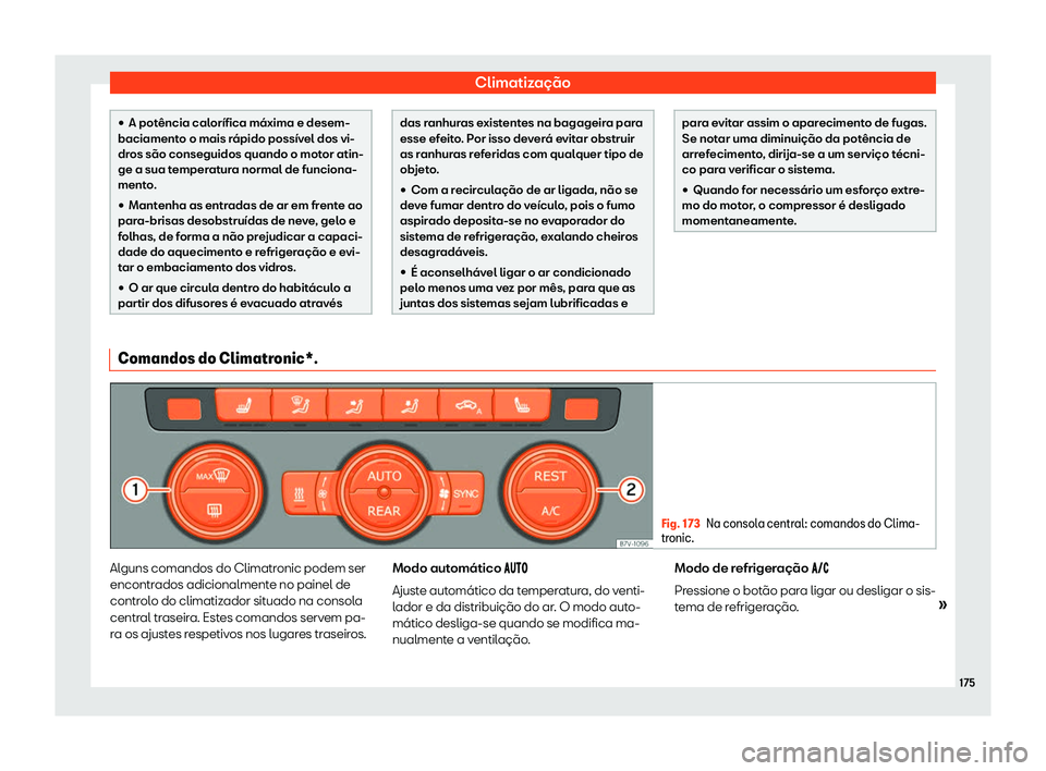 Seat Alhambra 2019 Manual do proprietário (in Portuguese) Climatiza Seat Alhambra 2019 Manual do proprietário (in Portuguese) Climatiza