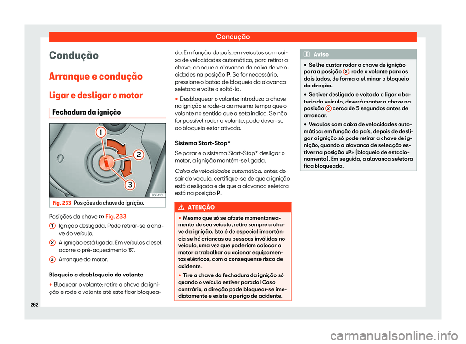Seat Alhambra 2019 Manual do proprietário (in Portuguese) Condu Seat Alhambra 2019 Manual do proprietário (in Portuguese) Condu