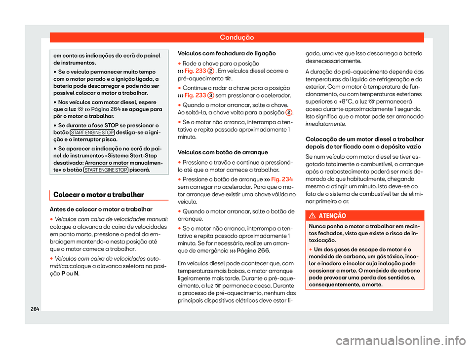 Seat Alhambra 2019 Manual do proprietário (in Portuguese) Condu Seat Alhambra 2019 Manual do proprietário (in Portuguese) Condu