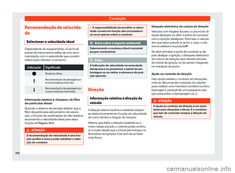 Seat Alhambra 2019 Manual do proprietário (in Portuguese) Condu Seat Alhambra 2019 Manual do proprietário (in Portuguese) Condu