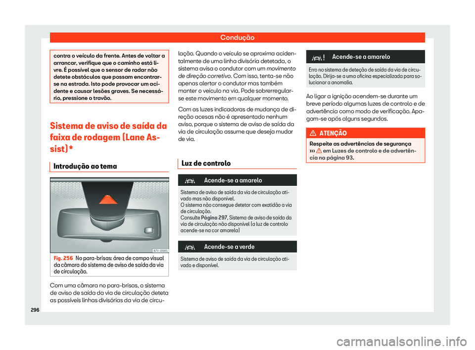 Seat Alhambra 2019 Manual do proprietário (in Portuguese) Condu Seat Alhambra 2019 Manual do proprietário (in Portuguese) Condu
