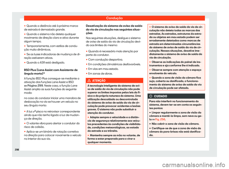 Seat Alhambra 2019 Manual do proprietário (in Portuguese) Condu Seat Alhambra 2019 Manual do proprietário (in Portuguese) Condu