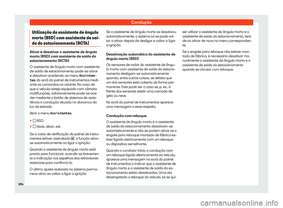 Seat Alhambra 2019  Manual do proprietário (in Portuguese)  Condu