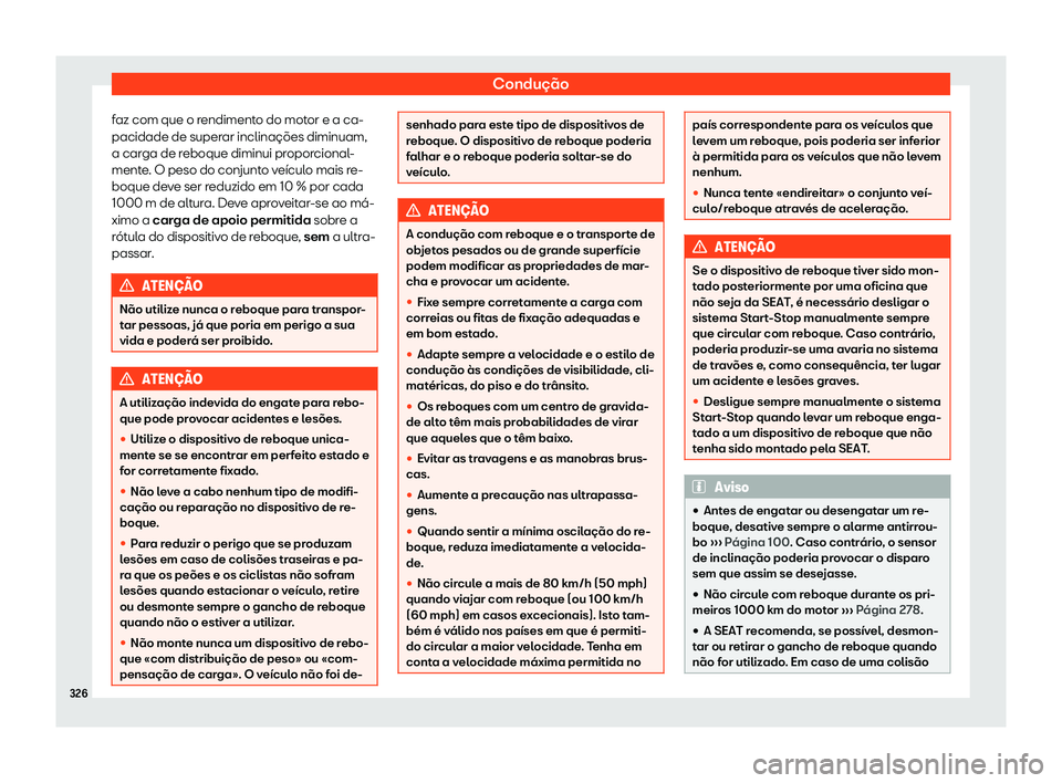 Seat Alhambra 2019  Manual do proprietário (in Portuguese)  Condu