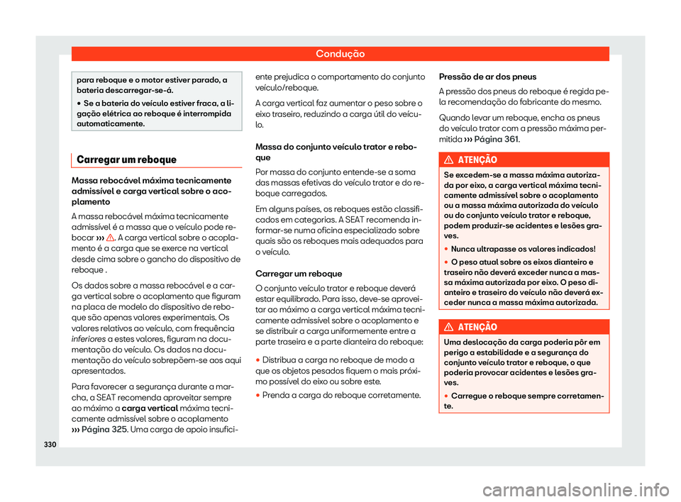 Seat Alhambra 2019  Manual do proprietário (in Portuguese)  Condu