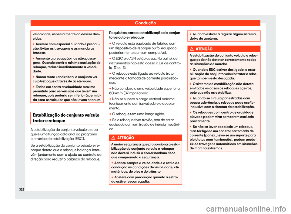 Seat Alhambra 2019  Manual do proprietário (in Portuguese)  Condu